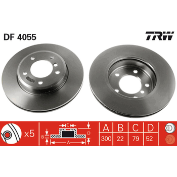 Диск тормозной передний BMW E46/M43/M47/M52/M54