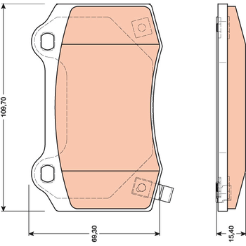 Колодки тормозные задние Seat Ibiza/VolvoS60/Jaguar S-Type/XJ/Citroen DS3/Focus RS