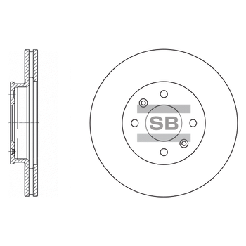 Диск тормозной передний Hyundai i20/KIA Rio