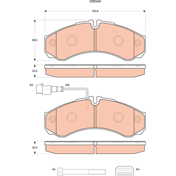 Колодки тормозные задние Iveco Daily 2/3