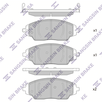 Колодки тормозные передние Chevrolet Aveo/Cobalt c ABS