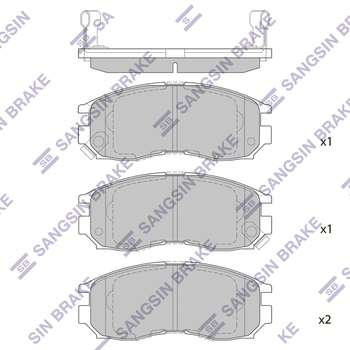 Колодки тормозные передние Mitsubishi Galant IV/V/VII/IX/Dion/Colt IV/Eclipse/II/Lancer/Mirage IV/Santamo/Space Runner/