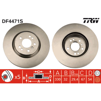 Диск тормозной передний MB W164