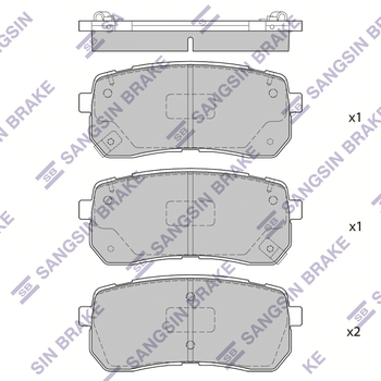 Колодки тормозные задние Hyundai H1/Starex/Ix55