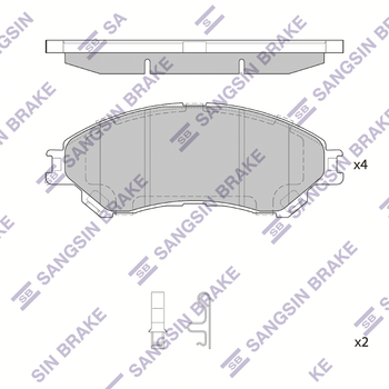 Колодки тормозные передние Suzuki SX4