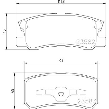 Колодки тормозные задние Mitsubishi Pajero3/L200/ASX/Outlander XL/Peugeot 4007/Citroen C4 Aircross