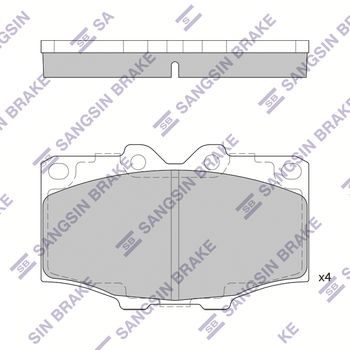 Колодки тормозные передние Land Cruiser J75/LJ71G