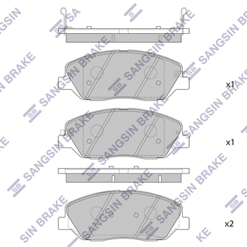 Колодки тормозные передние Santa Fe/Sorento