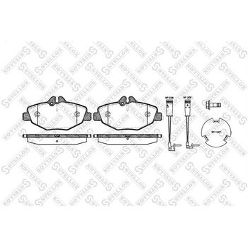 Колодки тормозные передние MB W211