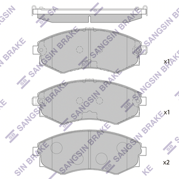 Колодки тормозные передние Hyundai/Elantra/Matrix/Nissan/Primera/Kia Joice