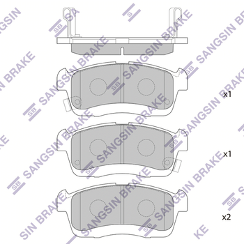 Колодки тормозные передние Daihatsu Materia/Sirion II/Mazda II/Subaru Justy IV/Suzuki Swift IV