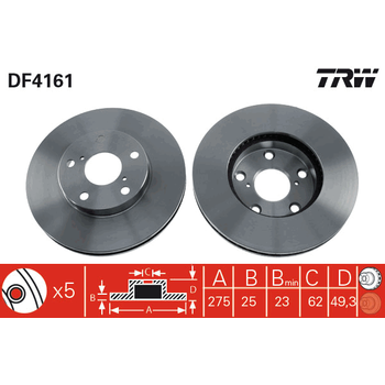 Диск тормозной передний Toyota Rav 4