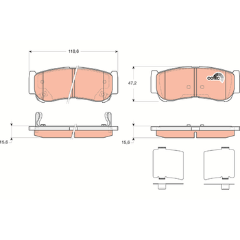 Колодки тормозные задние Hyundai SantaFe 05/H-1/Starex