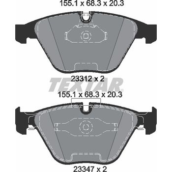 Колодки тормозные передние BMW 1/3/5/6/7 E60E65/E90E93