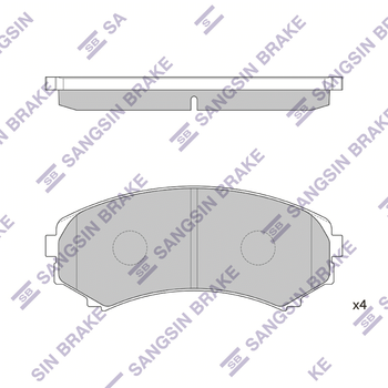 Колодки тормозные передние Mitsubishi Pajero/Grandis 2/Mazda MPV