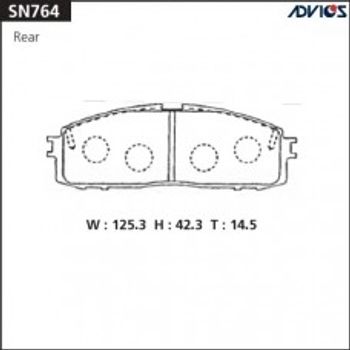 Колодки тормозные задние Toyota Century/Corona/Cressida/ Mark 2/Supra/Crown/Celica/Crown/Soarer/Supra 2