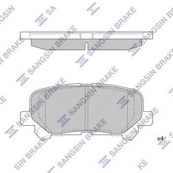 Колодки тормозные задние Honda Pilot/Acura MDX