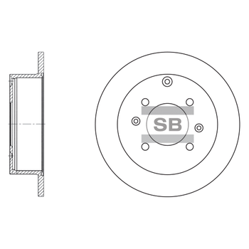 Диск тормозной задний Sonata III/IV