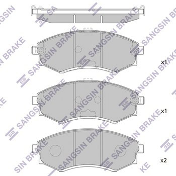 Колодки тормозные передние Hyundai/Elantra/Matrix/Nissan/Primera/Kia Joice