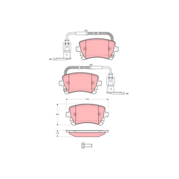 Колодки тормозные задние VW Phaeton/3D2 c датчиком