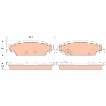 Колодки тормозные задние Cadilac CTS