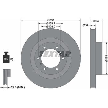 Диск тормозной передний TOYOTA LC Prado J150 / LEXUS GX460