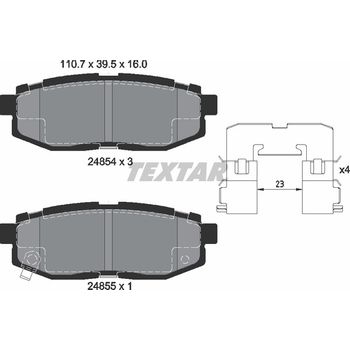 Колодки тормозные задние Subaru Tribeca B9/Forester 4/5/Legacy/Outback 3