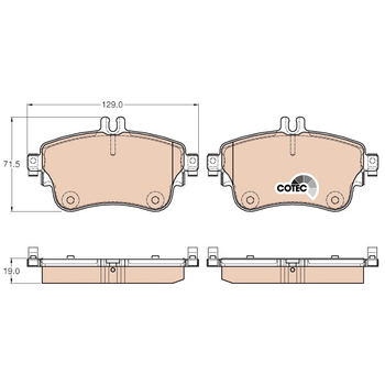 Колодки тормозные передние MB W176/W246 12