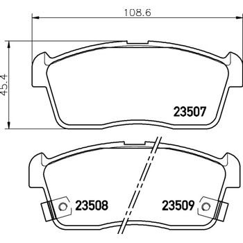 Колодки тормозные передние Daihatsu Materia/Sirion II/Mazda II/Subaru Justy IV/Suzuki Swift IV