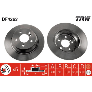 Диск тормозной задний MB W212/W211