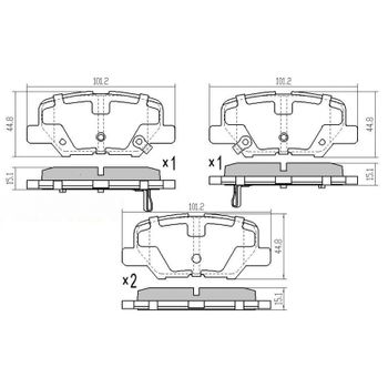 Колодки тормозные задние Mazda 6(GJ)/Mitsubishi Outlander(GF,W,GG,W)/ASX/L 200(K_4T)/Citrooen C4 Aircross