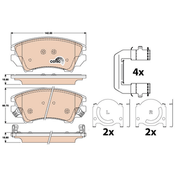 Колодки тормозные передние Insignia/Astra J/GTC/Zafira C/Saab 9-5 седан II/Chevrolet Malibu IV/