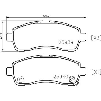 Колодки тормозные передние Mazda Demio