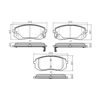 Колодки тормозные передние Hyundai ix35 10>/KIA Sportage 10>