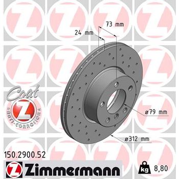 Диск тормозной передний BMW E90/F21/F20/F22