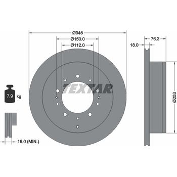 Диск тормозной задний Toyota LC J200/Lexus 570