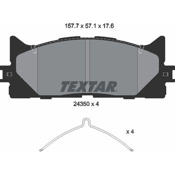 Колодки тормозные передние TOYOTA Camry ACV40 ACV45 GSV40 AVV50 ASV50 ACV51 GSV50 LEXUS ES300 ES350