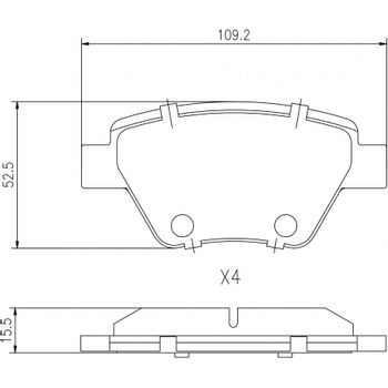 Колодки тормозные задние Audi/Seat/Skoda Octavia/VW Jetta