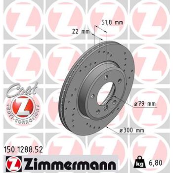 Диск тормозной передний BMW E46/M43/M47/M52/M54