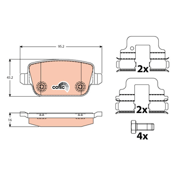 Колодки тормозные задние Ford Focus/Galaxy/Mondeo 4/S-MAX/Volvo S80/V70/XC70