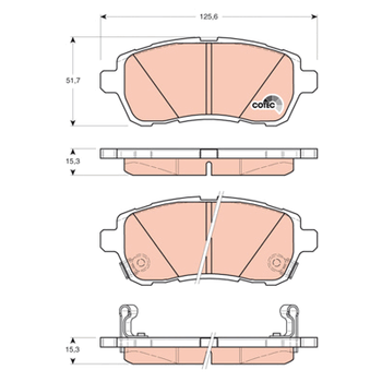 Колодки тормозные передние Ford Fiesta/Mazda2/Subaru Justy 4/Suzuki Swift/