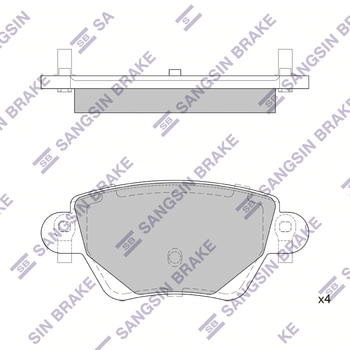 Колодки тормозные задние Mondeo 3 B4Y/BWY/B5Y/Jaguar X-Type X400/Renault Kangoo