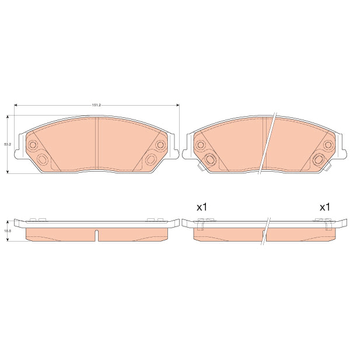 Колодки тормозные передние Camry/Avalon/Geely X7