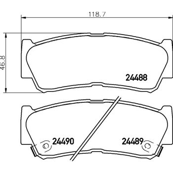 Колодки тормозные задние Hyundai SantaFe 05/H-1/Starex