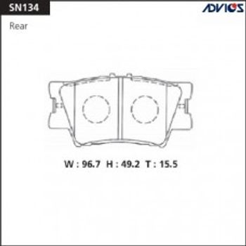 Колодки тормозные задние Toyota Rav4:3/4/Camry V30/V40/V50/Lexus ES3/ES4