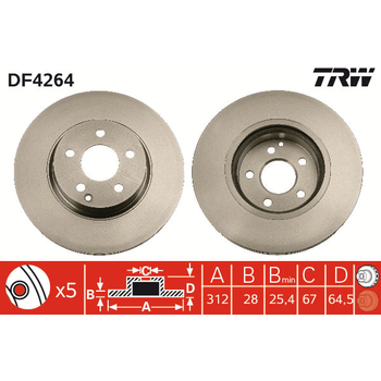 Диск тормозной передний MB CLS/E/W211/S211