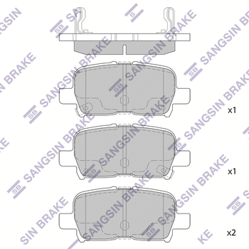 Колодки тормозные задние Acura MDX/Honda Odyssey/Pilot