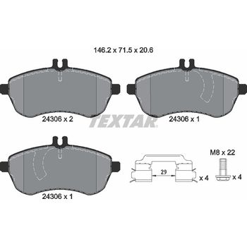 Колодки тормозные передние MB C(C204W204,S204)/E (A207,C207,W211,W212,S212)/SLK(R172)