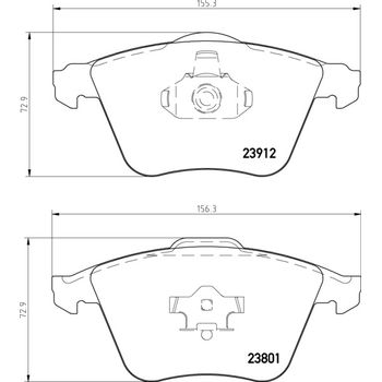 Колодки тормозные передние Volvo XC90/S80/S60 16"