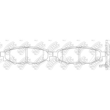 Колодки тормозные задние Subaru Legacy 4/5/Forester/Impreza 3/4/Outback 2/3